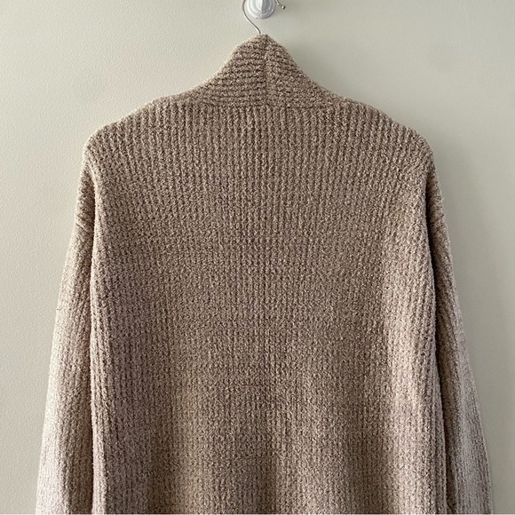 NEW Barefoot Dreams CozyChic Long Weekend Cardigan Sweater Khaki Tan Women’s XS - Picture 5 of 7